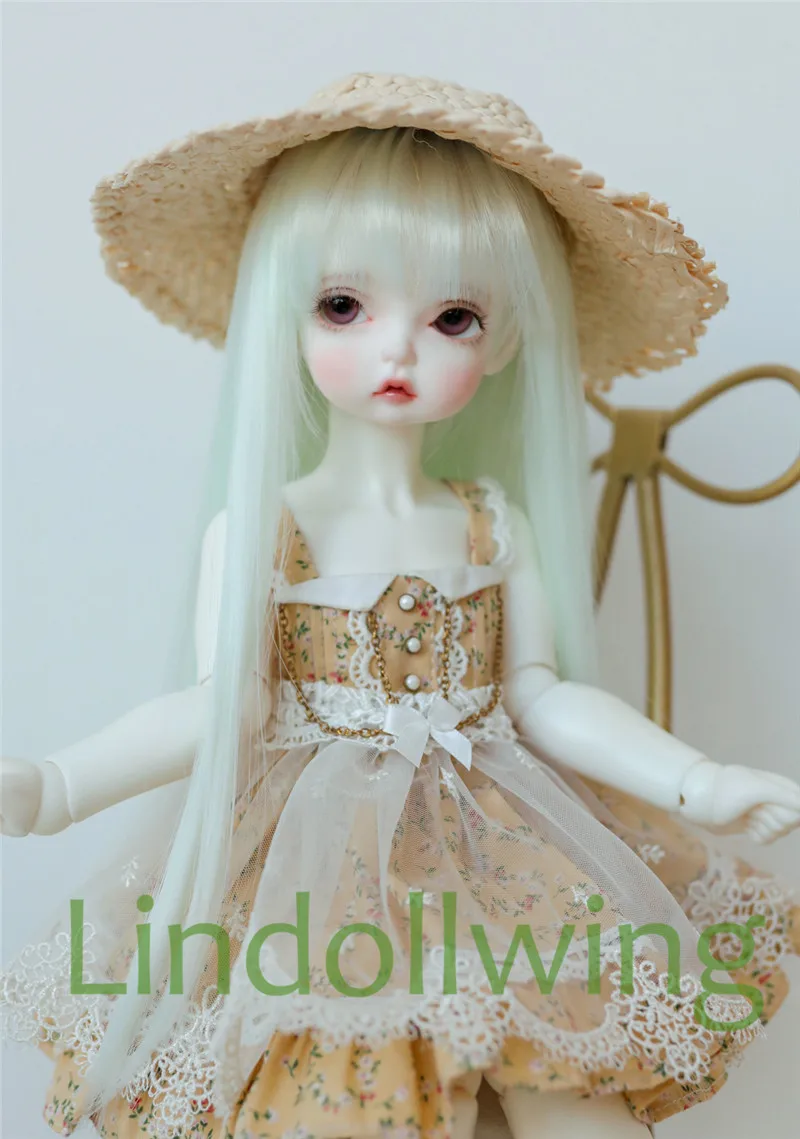 1/3 BJD парик Pullip DD SD Dollfie кукла парик высокая температура волос 8-9 дюймов парик длинные Мятные волосы