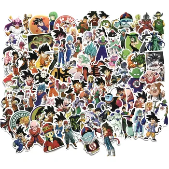 

100Pcs/lot Anime Dragon Ball Stickers Pack Anime Pegatinas Super Saiyan Goku Decals Sticker Bomb For Skateboard motorcycle