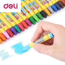 Deli 18 цветов/коробка масляная пастель 6962 без запаха нетоксичные масляные пастели липкие красочные детские шестиугольные мелки