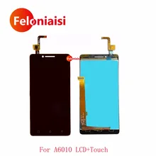 Продажа Высокое Качество 5,0 «для lenovo A6010 Полный ЖК-Дисплей с Сенсорный экран планшета Сенсор Панель Ассамблеи полный черный