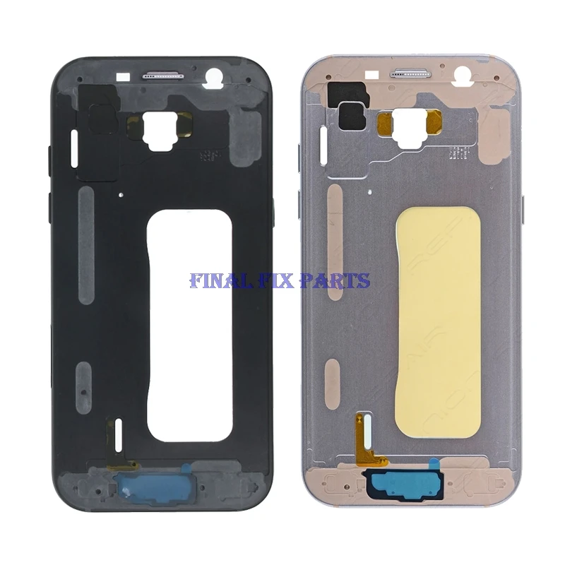 

For Samsung Galaxy A5 A7 2017 A520 A720 Front Frame Bezel Housing Middle + Power Volume Button Flex Cable Parts