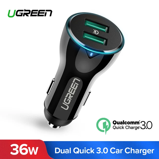 Cheap Ugreen 36W Dual USB Quick Charge QC 3.0 Car Charger for iPhone Samsung Huawei Fast Charge Mobile Phone Quick Charger Car-Charger Cheap Ugreen 36W Dual USB Quick Charge QC 3.0 Car Charger for iPhone Samsung Huawei Fast Charge Mobile Phone Quick Charger Car-Charger