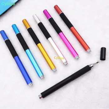 

300pcs 2 in 1 high precision sucker and fiber tip Touch screen Stylus pen flat disc for capacitive screen mobile phone table GPS