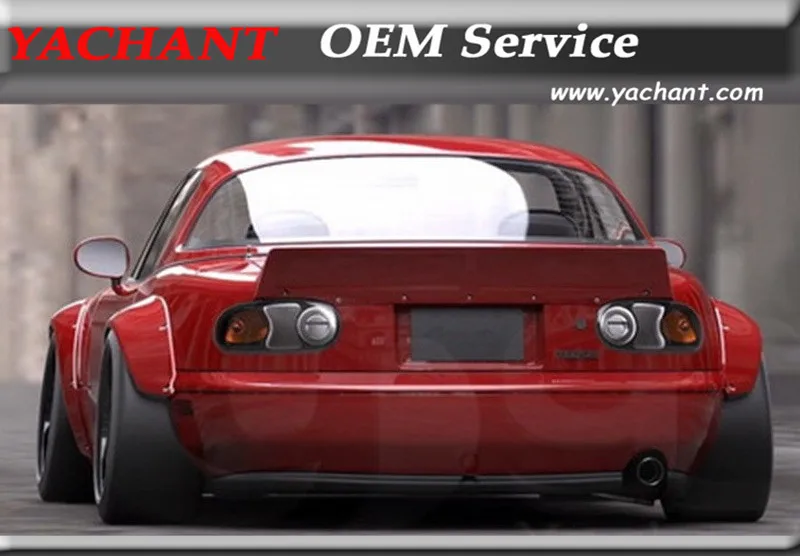 

Car-Styling FRP Fiber Glass Rear Spoiler Fit For 1989-1997 Miata MX5 NA PD Style Rear Trunk Wing Spoiler