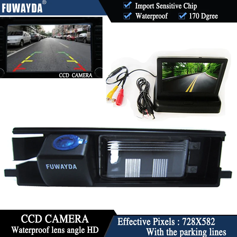 FUWAYDA Color CCD Car Chip Rear View font b Camera b font for Toyota RAV4 RAV