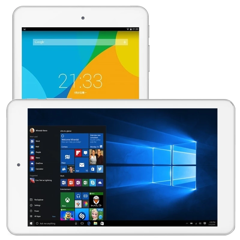 Оригинал Cube iWork8 Воздуха 8.0 дюймов Intel Atom X5-Z8300 Quad Core двойной Загрузки Tablet PC 2 ГБ 32 ГБ Windows 10 и Android 5.1, HDMI