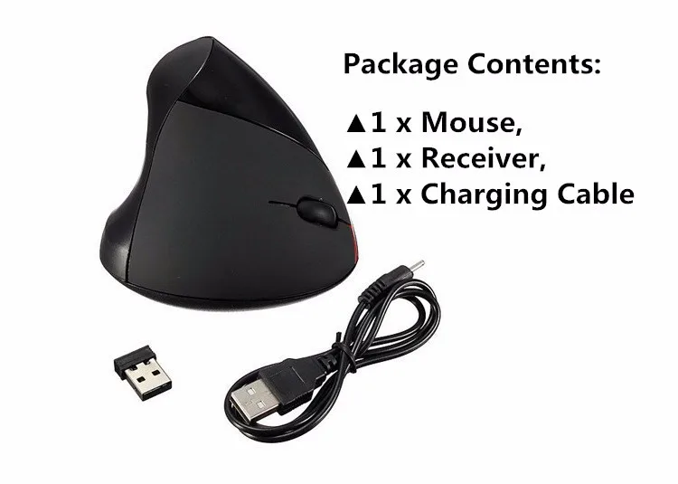 Новейшая перезаряжаемая беспроводная Вертикальная мышь Эргономичный дизайн 5 кнопок 2,4 г dpi 10 м оптическая игровая мышь для ноутбука настольного ПК