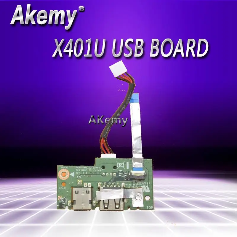 

IO BOARD FOR ASUS X501 X301 X501A X401 X401A X301A X401U X501U X301U DC POWER JACK USB SMALL BOARD Original free shipping