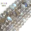 Perles en Labradorite naturelle AAA, grosses pierres, pour la fabrication de bijoux et bracelets, 15 pouces, 3x5mm, 4x7mm ► Photo 1/5