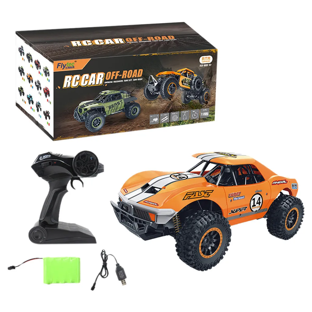

Flytec 1/14 Scale High Speed 20km/h 2.4Ghz 2WD Radio Controlled Off-road RC Car Control Car Toys for Children