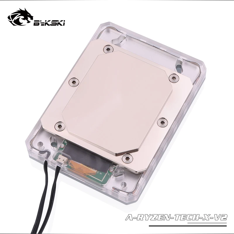Блок процессора Bykski для Ryzen 3/5/7/ThreadRipper + OLED температурный цифровой дисплей RGB 12 V/RBW