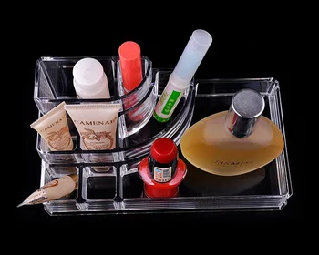 

Small acrylic transparent dressing cosmetics storage box jewelry stationery SLB036 dispenser holder