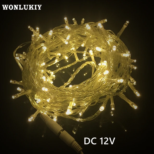 DC12V Led String Light 10M 20M 30M 50M 100M White Warm White Garland Lamp Fairy Christmas Wedding Party Holiday Decoration Light