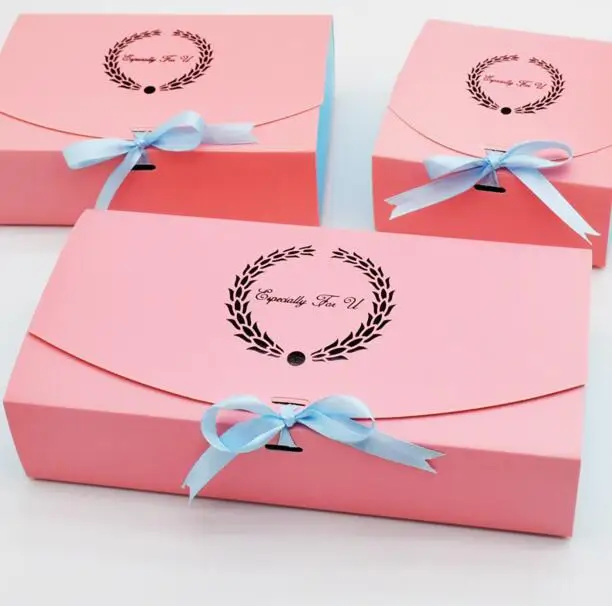 pack of 10 Pink Blue Bakery Box.Cake,Cookies Macaron,Gift Box 