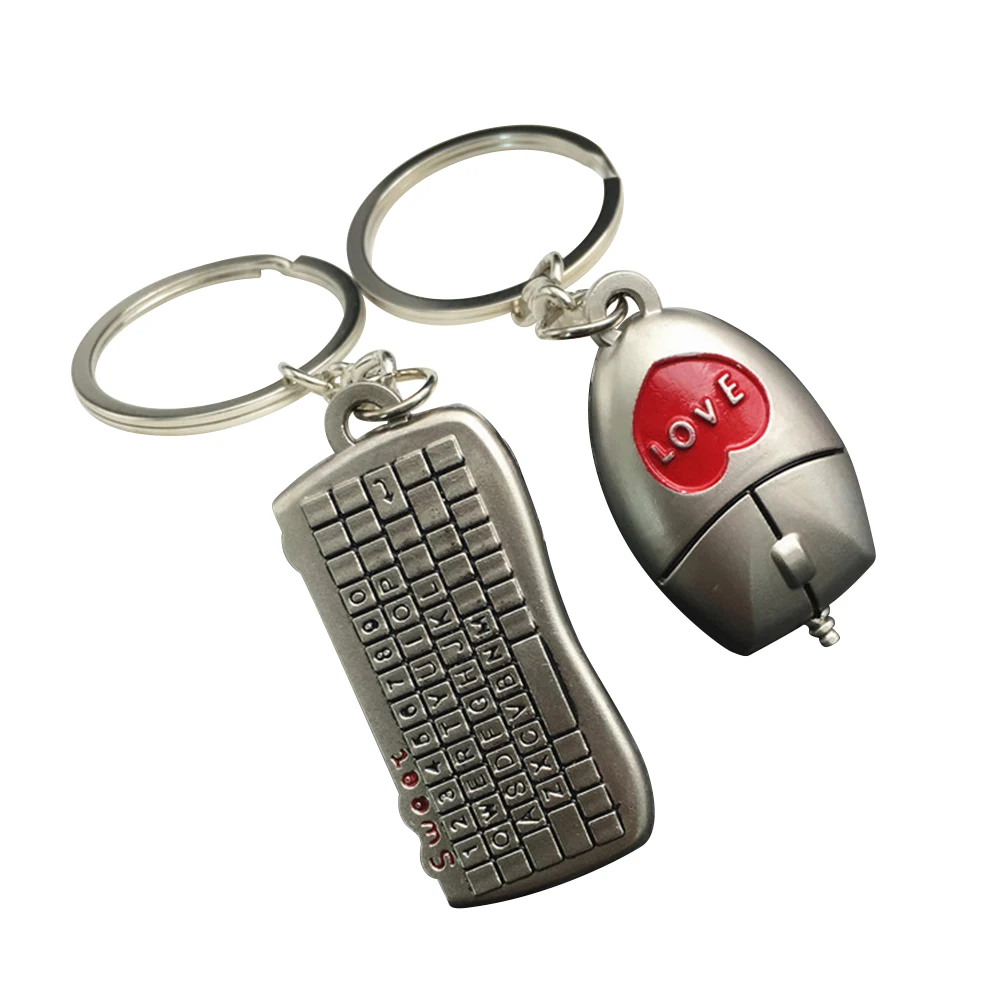 

Romantic Mouse Keyboard Carved Love Couple Keychain Love Keychain Key Ring Best Gift for Valentine's Day Wedding Anniversary