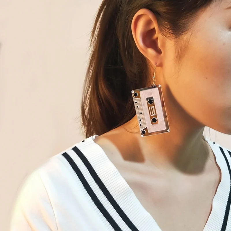 

Trendy Punk Vintage Jewelry Personality Night Club Acrylic Tape Earrings For Women