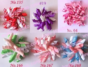 

free shipping 500pcs 2.5'' korker hair bows(SEW ones) mix color Girl hair bows korker hair clip corker hair clips