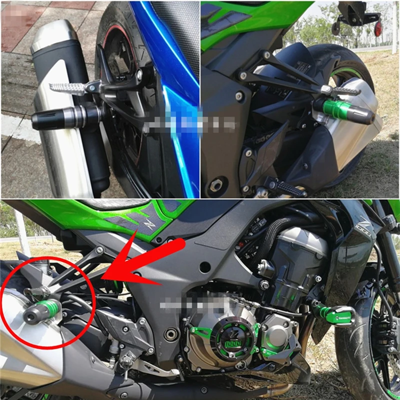 Ползунок рамы для KAWASAKI ZX250 Z300R ZX250R ZX300R GTR1400 противоударные колпачки выхлопные