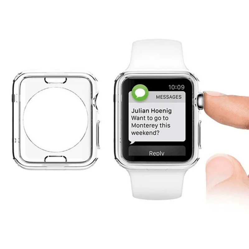 

Professional Transparent silicone Hollow Protection Cover For Apple Watch TPU Screen Full Protection Case for iWatches Watch