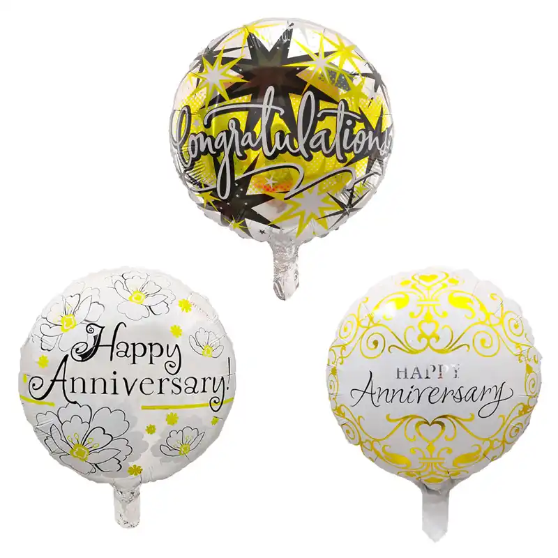 10 шт. 18 дюймов поздравления с юбилеем круглые шары для свадьбы, помолвки гелиевые шары поставки юбилейные подарки