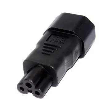 

Zihan IEC 320 Adapter 3 Poles Socket C14 to Cloverleaf Plug Micky C5 Straight Extension Power Adapter