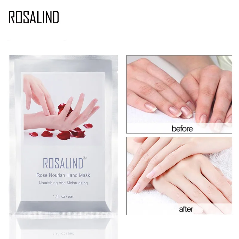 Отшелушивающая маска для рук ROSALIND 2 шт. = 1 пара уход за руками увлажнение