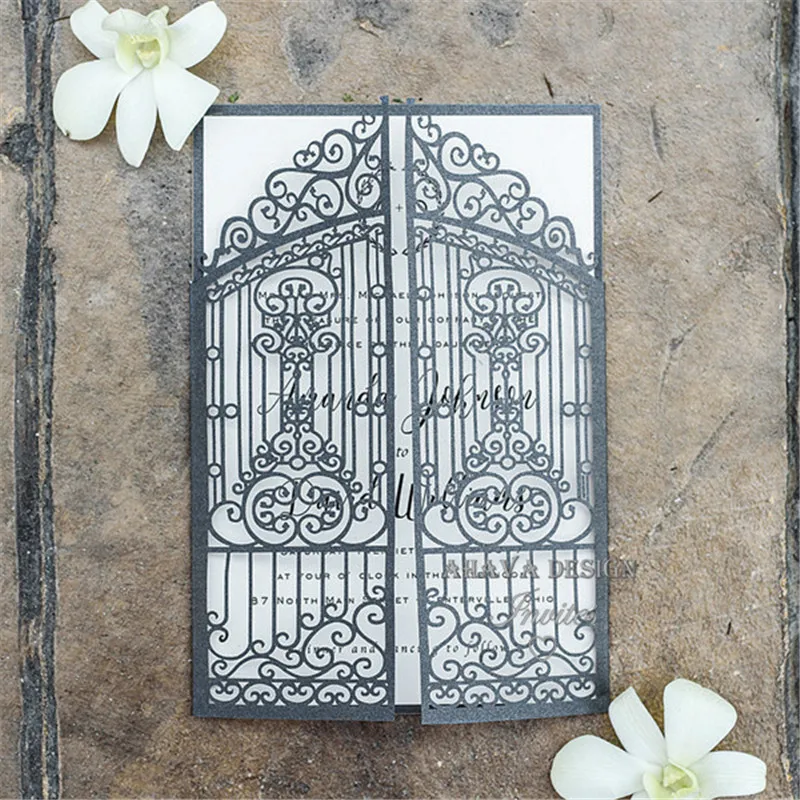 elegant-slate-grey-intricate-gate-folded-laser-cut-wedding-invitation-EWWS207-2