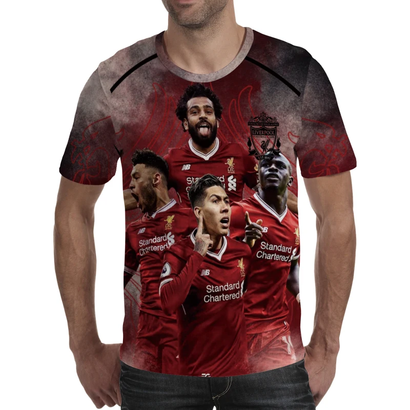 Футболка Ливерпуль футболка с 3D принтом you'll never walk alone football Fan Club YNWA удобная
