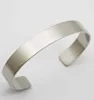 Wholesale Bulk Unisex Blank Metal Cuff Bangles Bracelets 316L Stainless Steel Plain Silver Color Bangles For Men Women 4