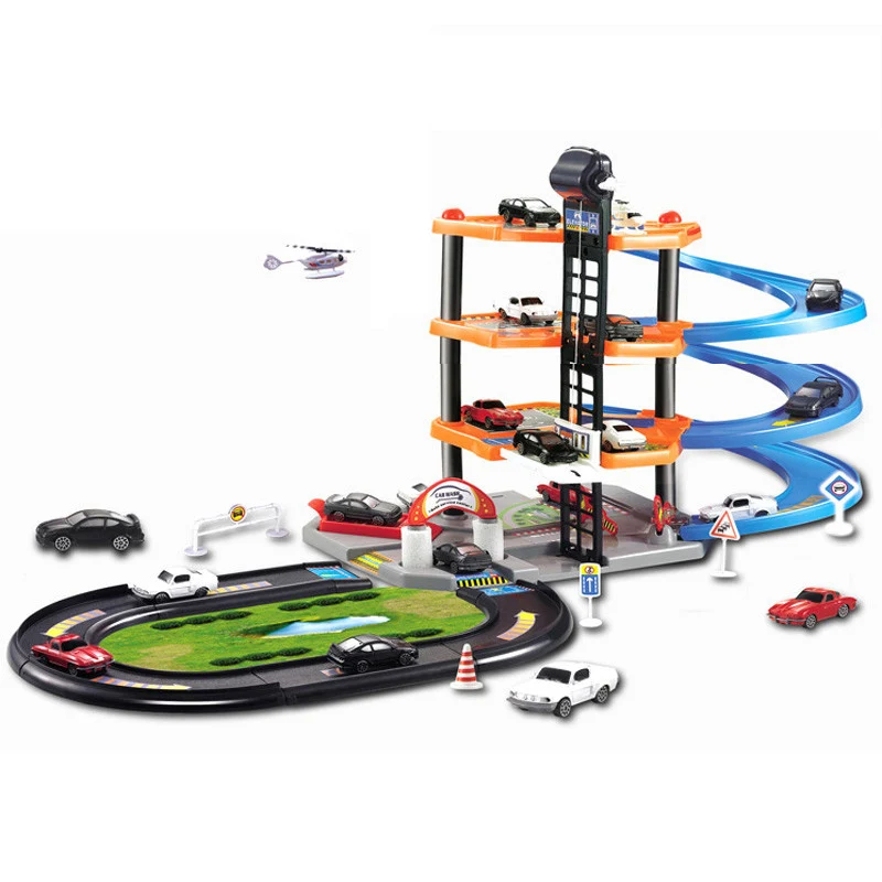 DIY трек 3D гоночный автомобиль трек игрушки автомобиль парковка много собрать железная дорога автомобиль игрушка DIY слот модель игрушки для детей день рождения