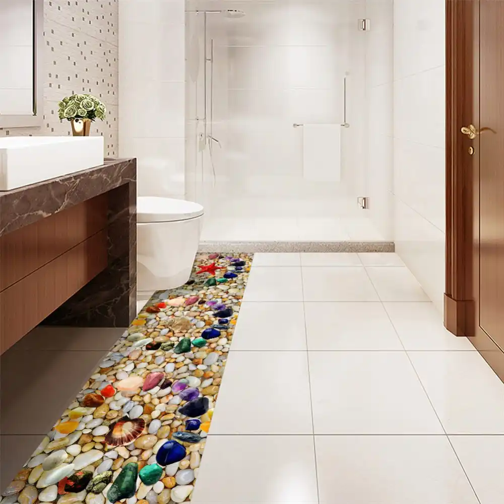 2size 3color 3d Pebbles Wall Floor Sticker Wallpapers For Diy