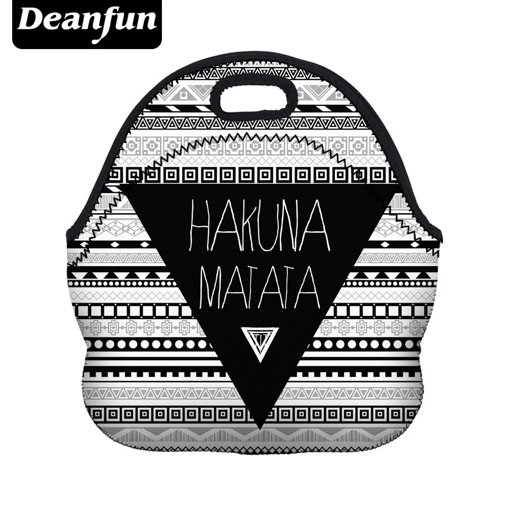 Сумка для ланча Deanfun с 3D принтом в полоску на молнии из неопрена еды 50816|lunch bag|bag