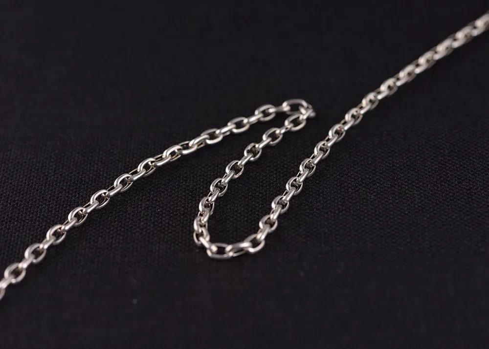 BALMORA Настоящее серебро 925 пробы буквы 0 цепи ожерелье s для женщин мужчин античные тайские серебряные ожерелья Аксессуары CK0002
