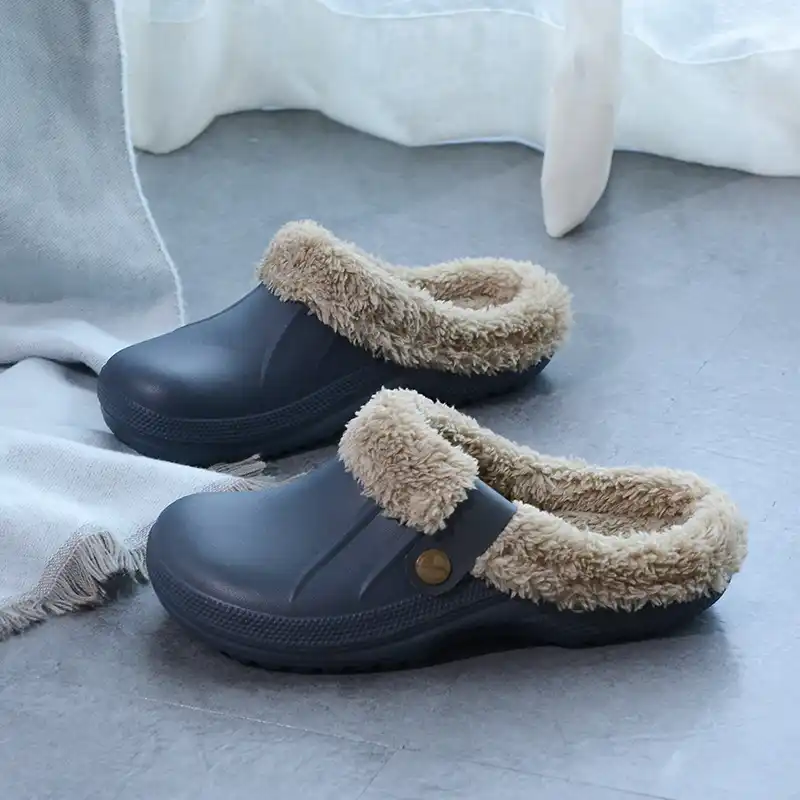 womens clogs with fur