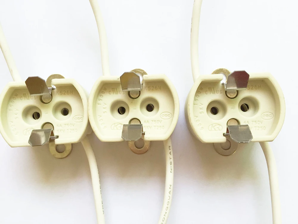 E Simpo 5pcs G12 Lamp Socket, G12 lamp holder, Ceramic, G12 HID LED Socket 750V 4A 1500W 5KV in