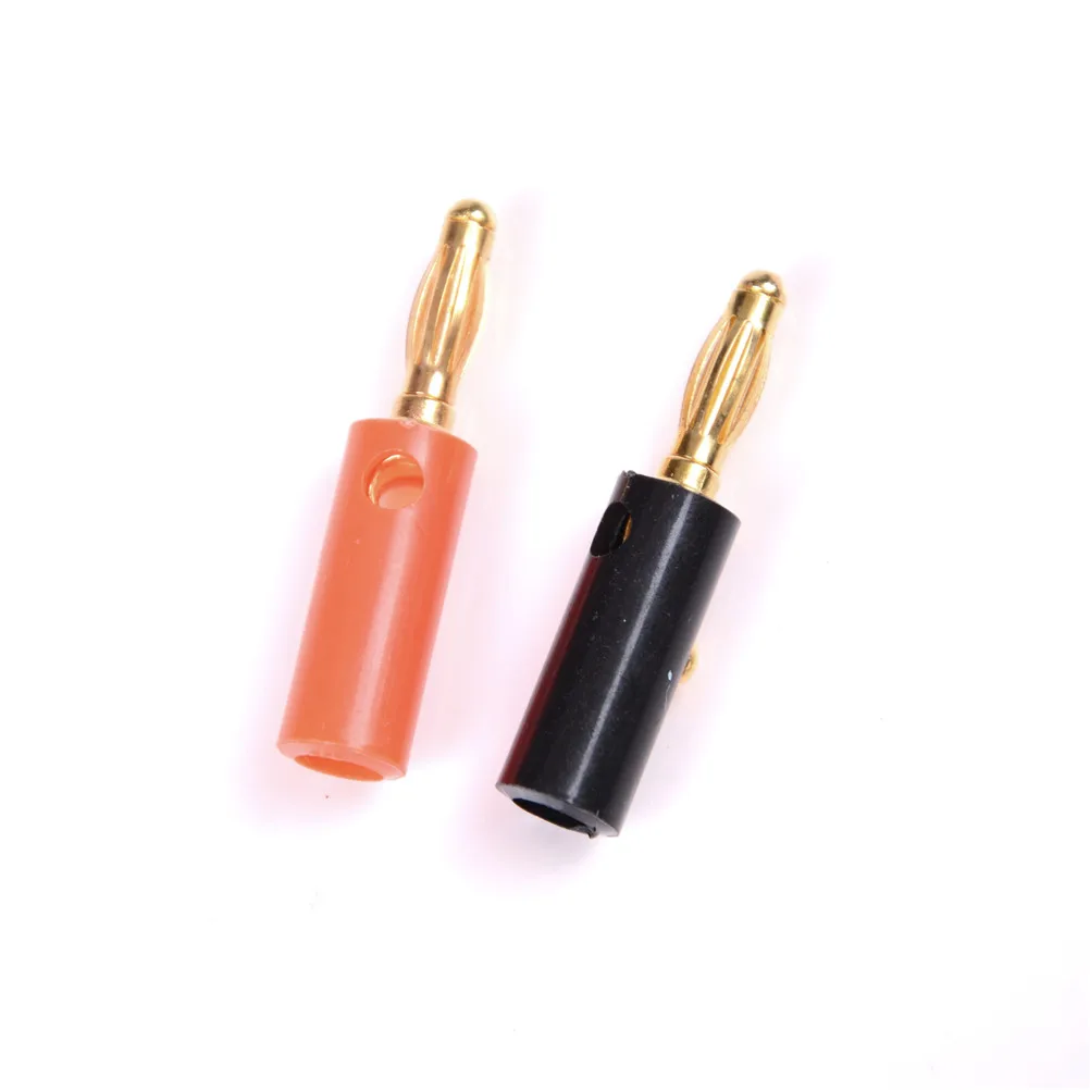 

ZLinKJ 4mm 10pcs Audio Speaker Screw Banana Gold Plate Plugs Connectors