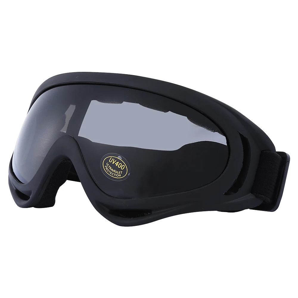 Jiepolly Лыжный Спорт снегоход защитные очки для скейтбординга сноубординга UV400 Ветрозащитный Анти-блики moto крест очки для бездорожья moto cilismo gafas - Цвет: black frame black