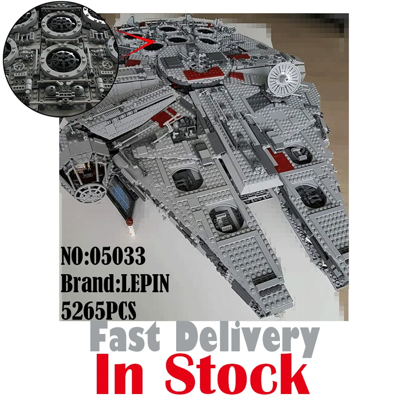 

LEPIN 05033 Ultimate Collector's Millennium Falcon Star Clone Wars Building Blocks Bricks Toys Compatible with legoINGly 10179
