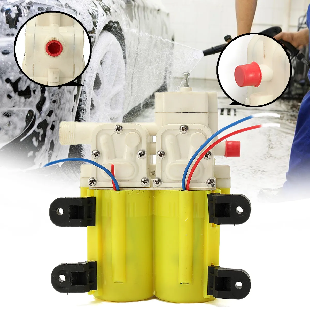 

Auto Diaphragm Water Pump DC 12V 100W High Pressure Garden Marine Boat Caravan Motor 7L 9kg for Garden Sprinklers Shower Taps