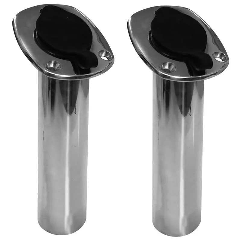 

2X 30 Degree Stainless Steel Flush Mount Fishing Rod Holder boat rod holders For marine boat yacht accessories