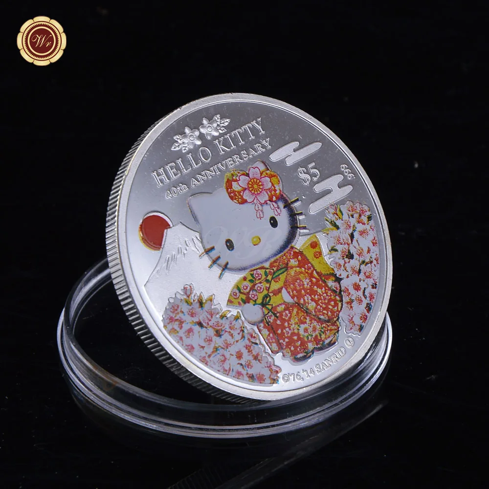 WR 999 серебряные монеты с изображением дикого снежного волка, памятные монеты для защиты диких животных, подарок на день рождения - Цвет: 33