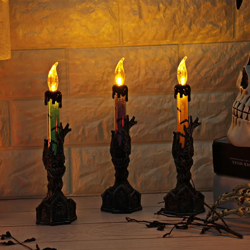 

Halloween Decoration Halloween LED Candles Skull Tree Demon Haunted House Bar Shop Window Display Creative Easter Party Supply