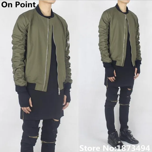swag mens hip hip designer famous brand olive army green bomber jacket