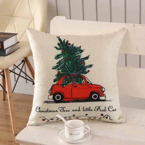 Рождественский Чехол на подушку с рождеством, декоративная дешевая наволочка, полиестный чехол для дома и отдыха, диван для спальни, декор для автомобиля - Цвет: 1