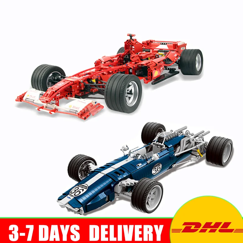 

XINGBAO 03022 Genuine The Blue Racing Car Set +Decool 3335 Formula Racing Car 1:8 Model Blocks Bricks Toys Christmas Gifts