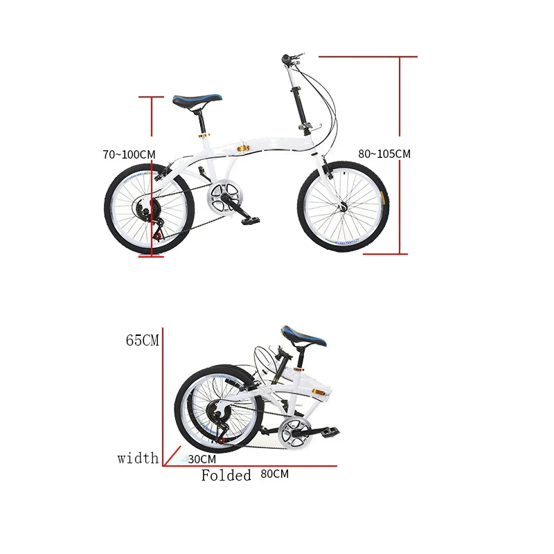 20 Inch Folding Bicycle Student Car Single Speed / Variable Speed Bicycle Adult Bicycle