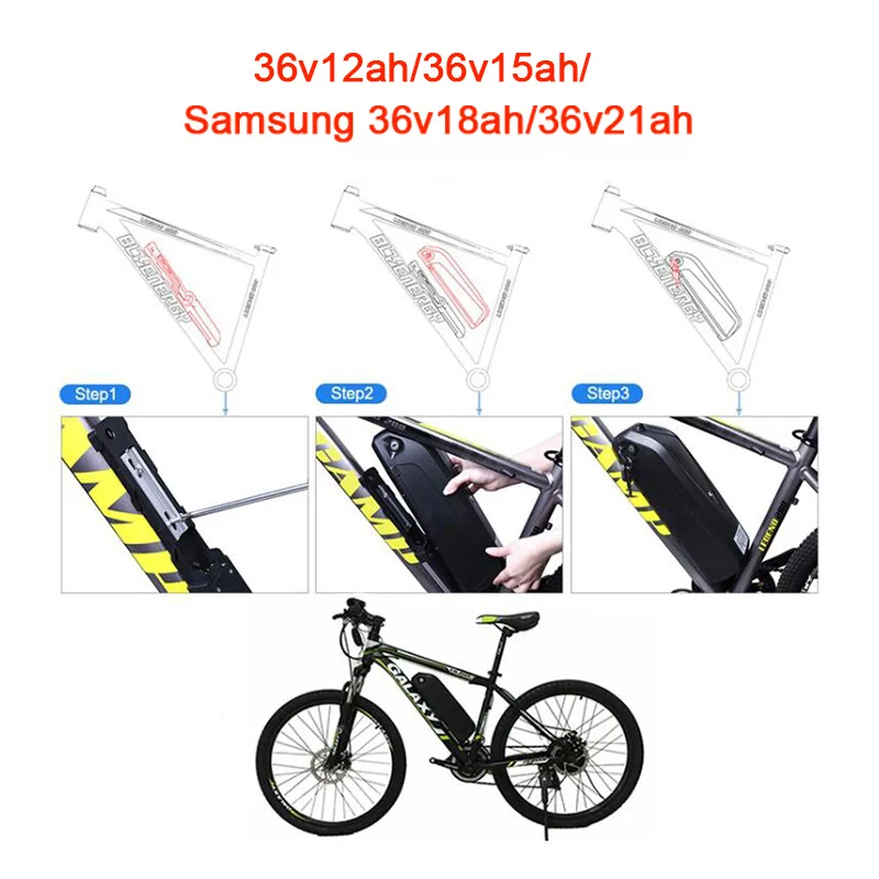 Top 36V 250W Electric Bicycle Kit 36V10AH Samsung 12AH Battery Ebike Kit With 20" 24" 26" 700C(28") Rear Motor Wheel Electric Bike 1