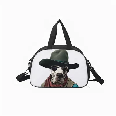 На заказ холщовая дорожная сумка с рисунком собаки, большая емкость, непромокаемая сумка для багажа с принтом, 43*30*23 см