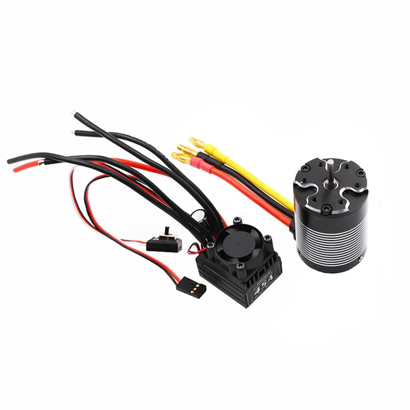 

Hot Sale Flycolor 3650 3000KV Brushless Waterproof Sensorless Motor +45A ESC Combo Set for 1/10 Rc Car Parts