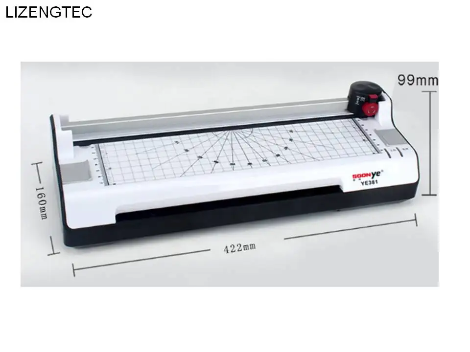 LIZENGTEC дизайн многофункциональный горячий и холодный с бумажным триммером и угловым округлым валом ламинатор машина для A3 и A4 бумаги фото